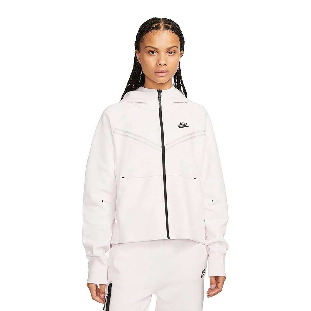 Nike Women’s Sportswear Tech Fleece Runner Full Zip Hoodie Pearl Pink Medium